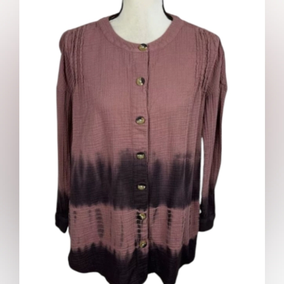 Jill Pure Shirttail GauzeTunic Top& Blouse - Picture 2 of 9